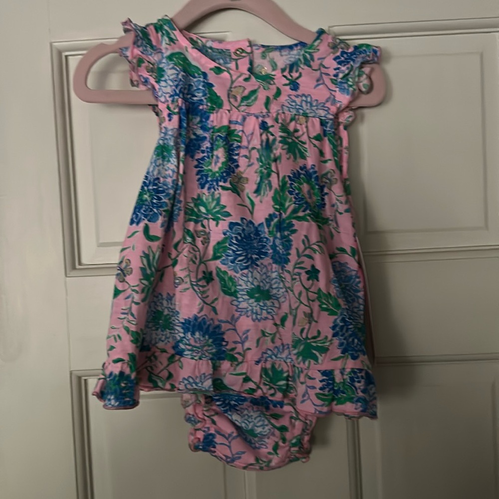 Lilly Pulitzer cotton baby floral dress size 6-12 mo - NWT